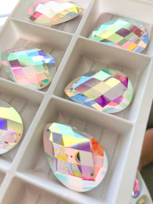 20x30mm Faceted Teardrop | 2 Pair