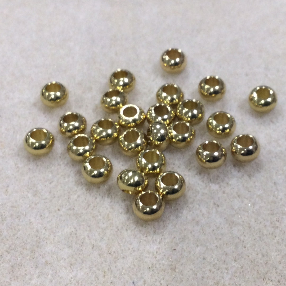 6mm Mini French Brass Metal Bead