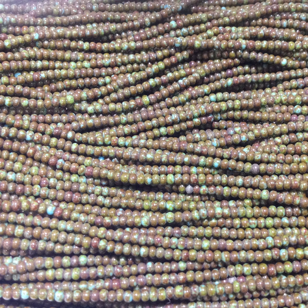 11/0 Turquoise Blue Travertine | Seed Beads