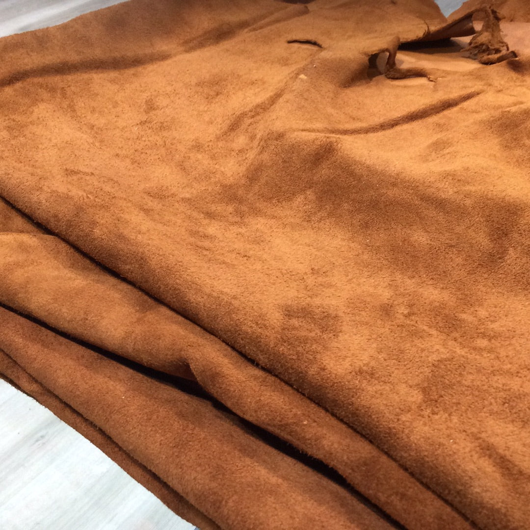 Tobacco Brown Buckskin Leather