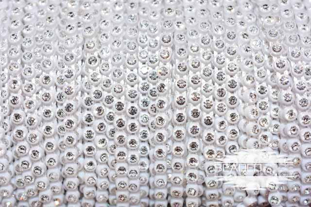 SS6 White w/Crystal | Rhinestone Banding Yard